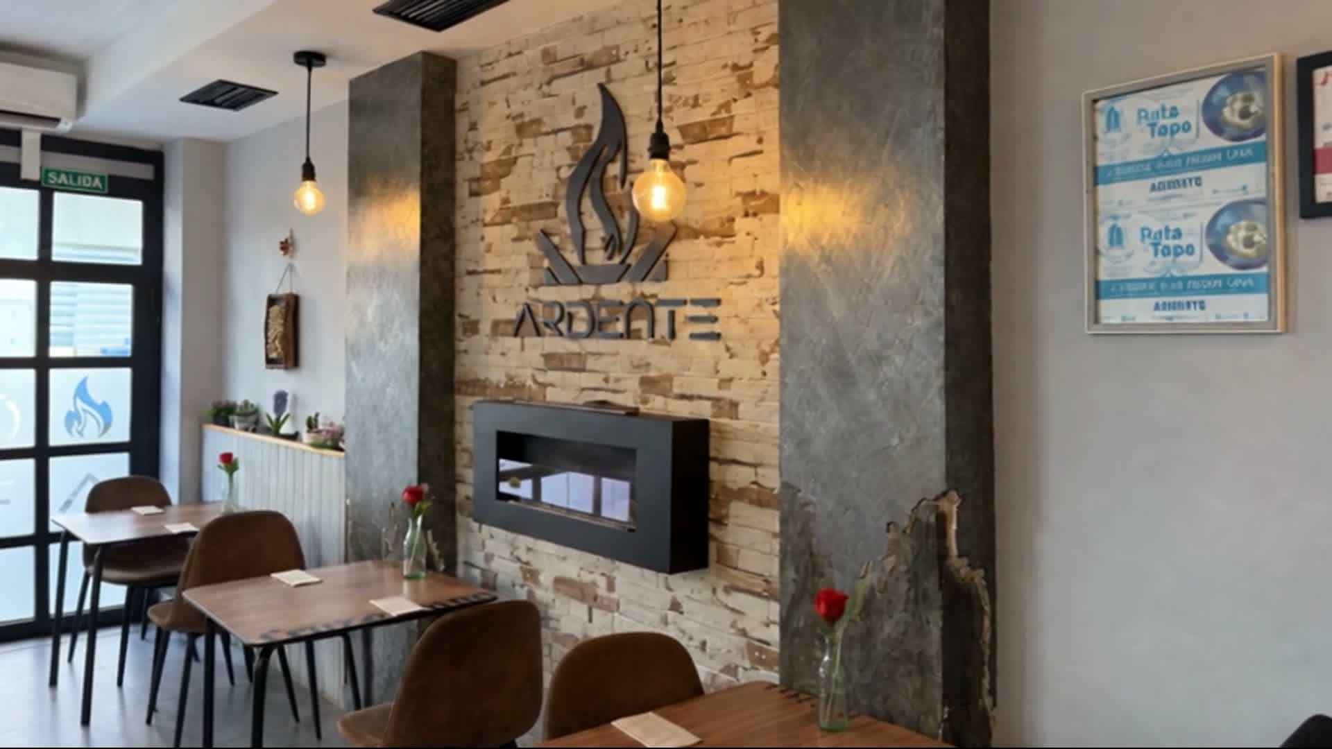 El emblema de Ardente en la pared de ladrillo
