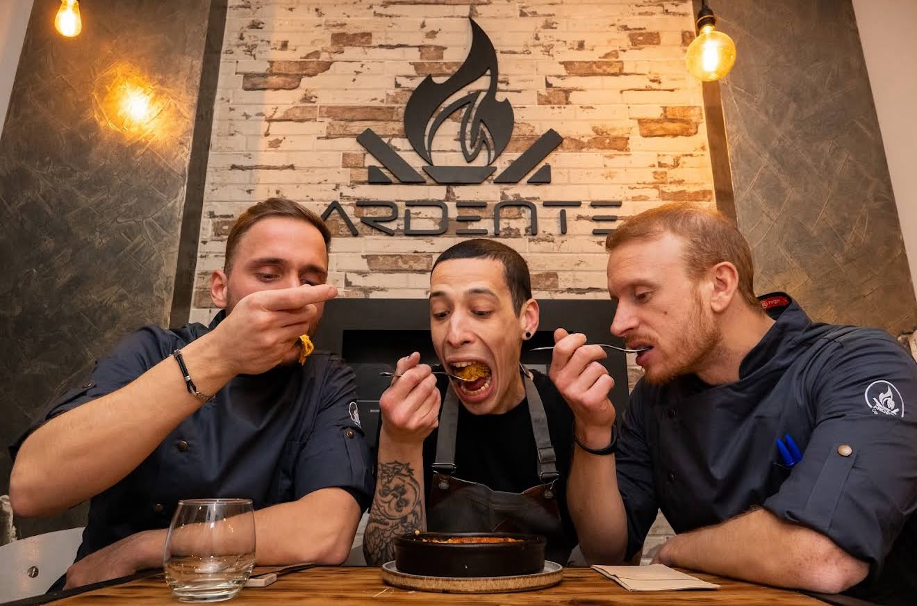 Federico, Simone y Peppe en Ardente